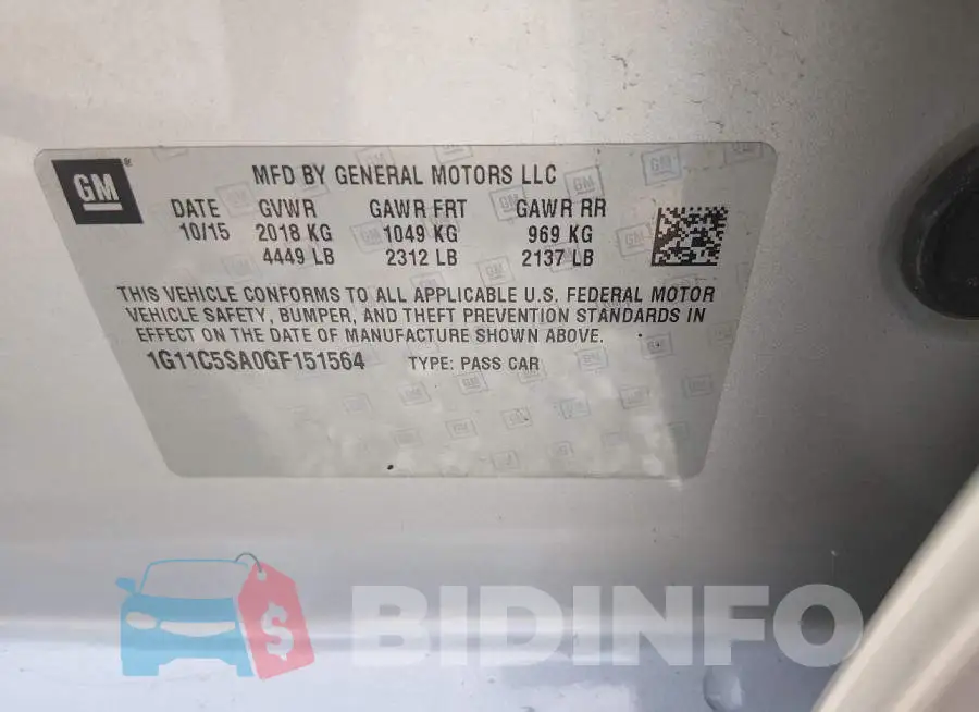 1G11C5SA0GF151564 Photo# 9