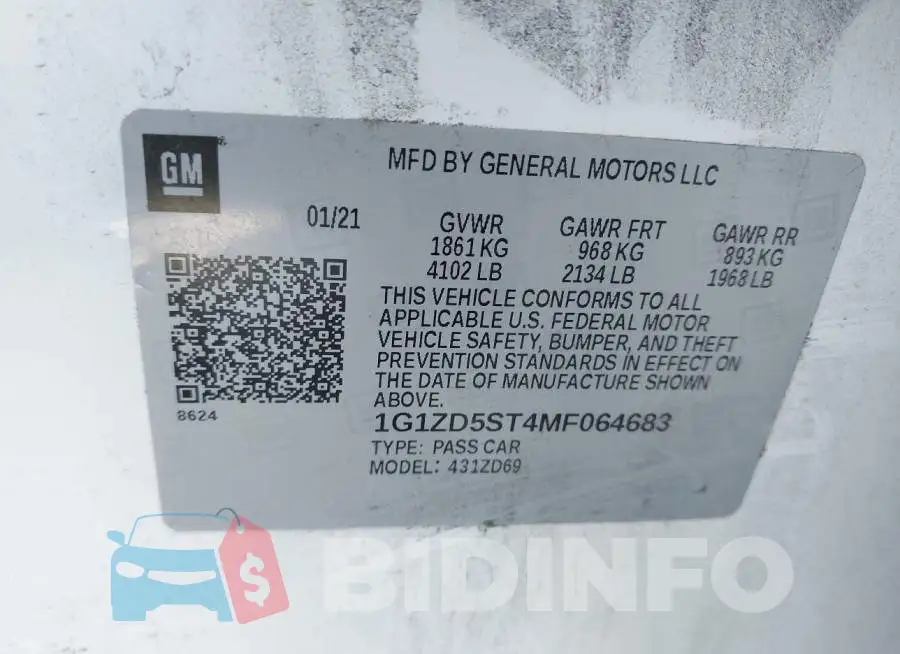 1G1ZD5ST4MF064683 Photo# 9