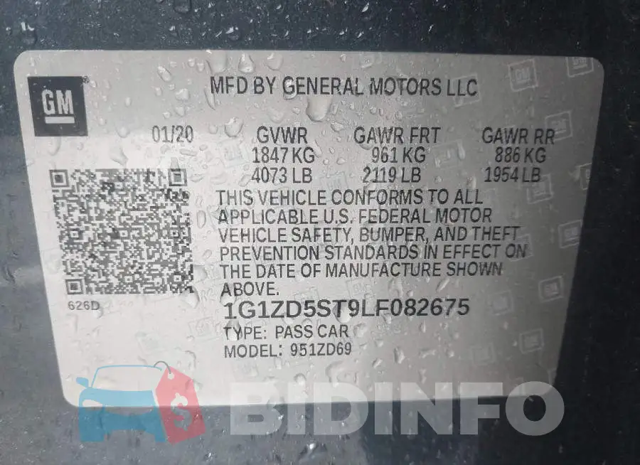 1G1ZD5ST9LF082675 Photo# 9