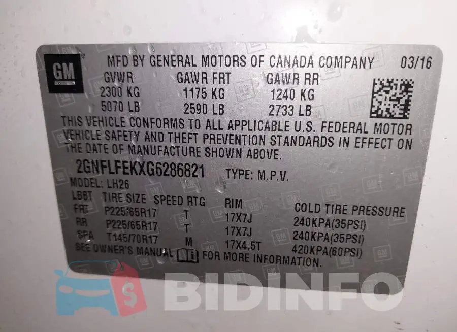 2GNFLFEKXG6286821 Photo# 9