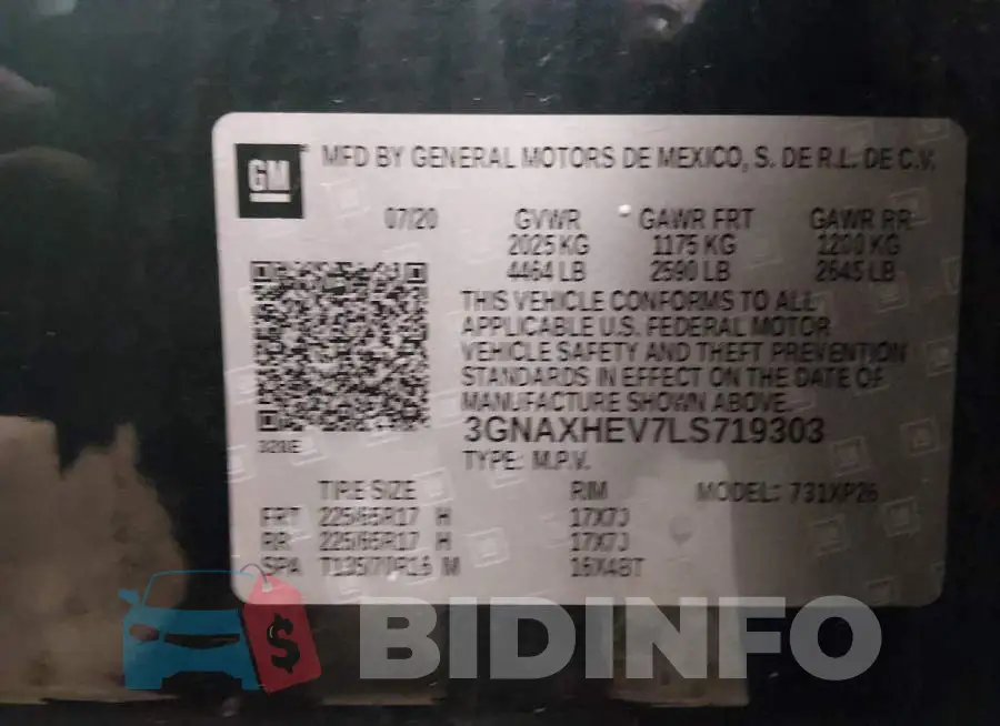 3GNAXHEV7LS719303 Photo# 9