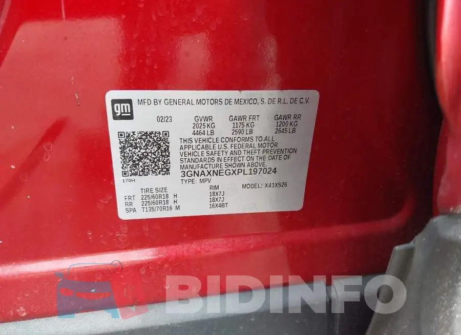 3GNAXNEGXPL197024 Photo# 9