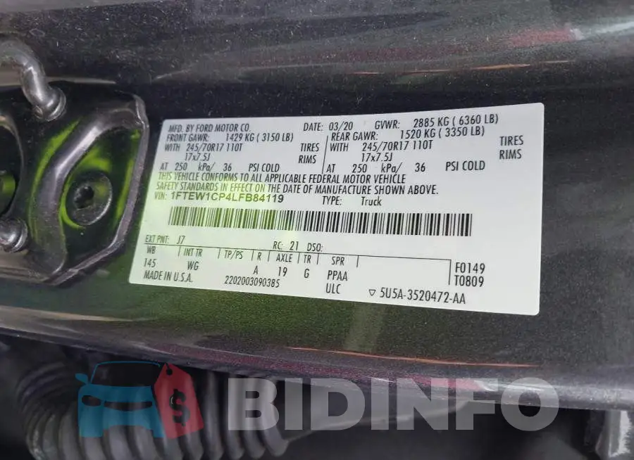 1FTEW1CP4LFB84119 Photo# 9