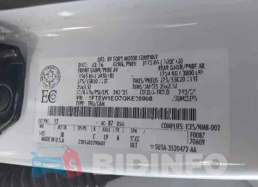 1FTEW1EG7GKE36908 Photo# 9