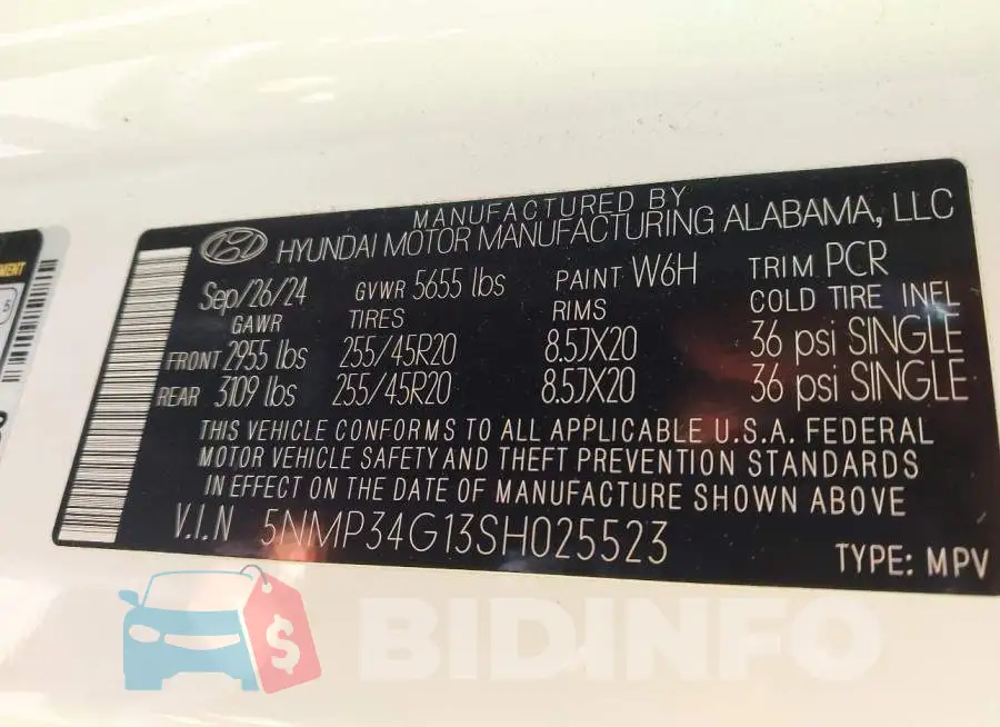 5NMP34G13SH025523 Photo# 9