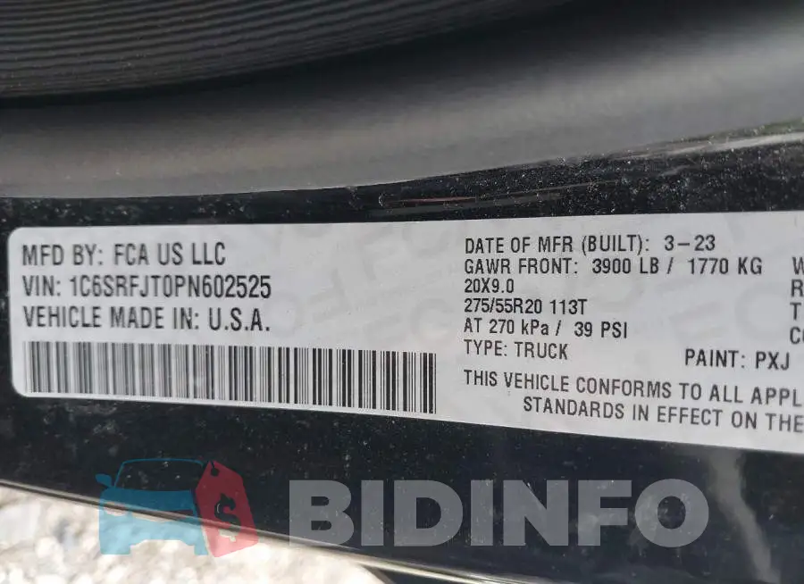 1C6SRFJT0PN602525 Photo# 9