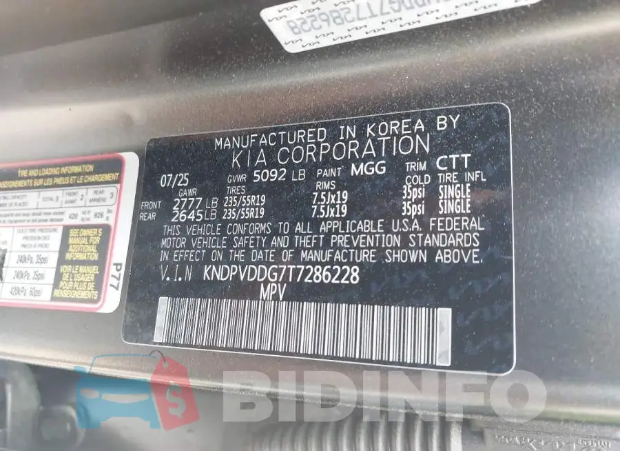 KNDPVDDG7T7286228 Photo# 9