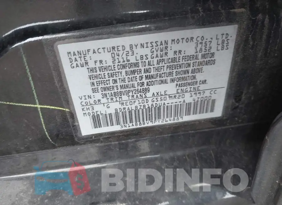 3N1AB8BV9PY264889 Photo# 9