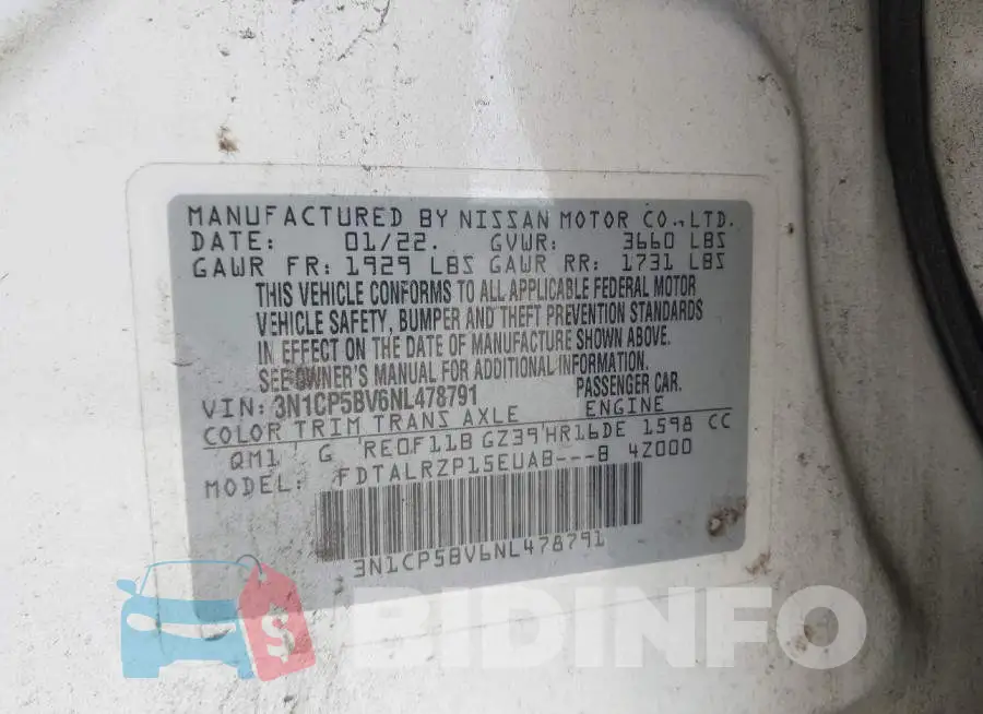 3N1CP5BV6NL478791 Photo# 9