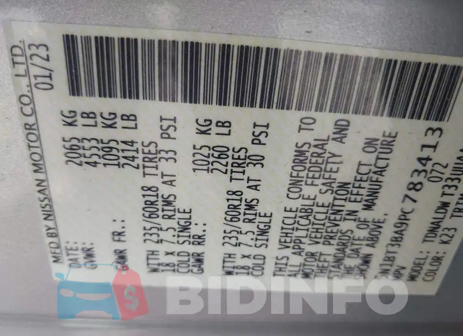 5N1BT3BA9PC783413 Photo# 9