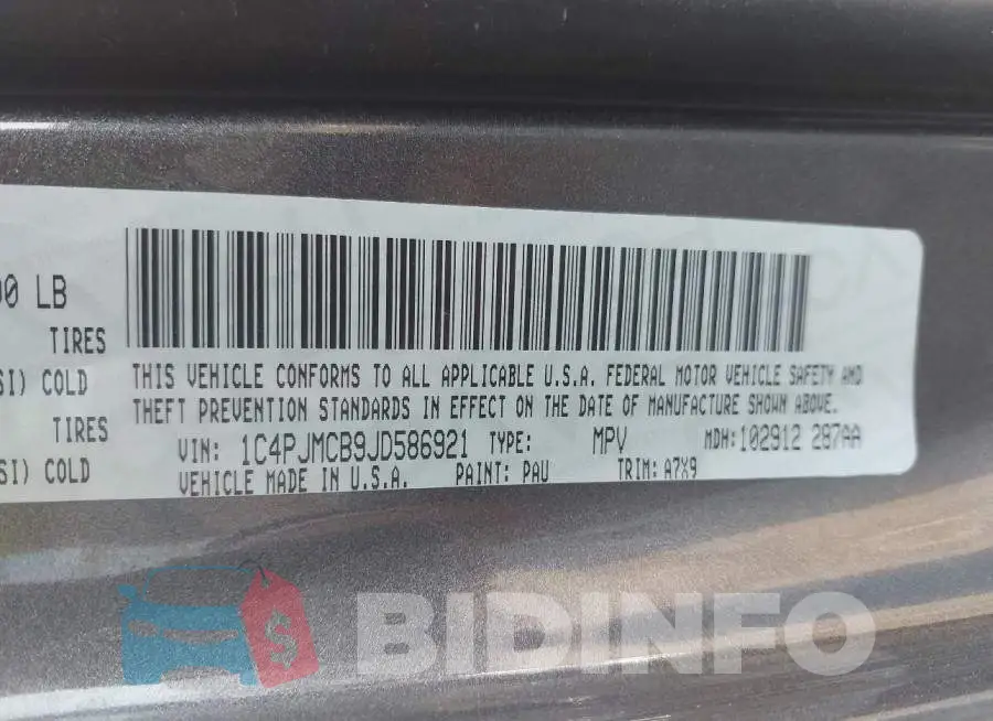1C4PJMCB9JD586921 Photo# 9
