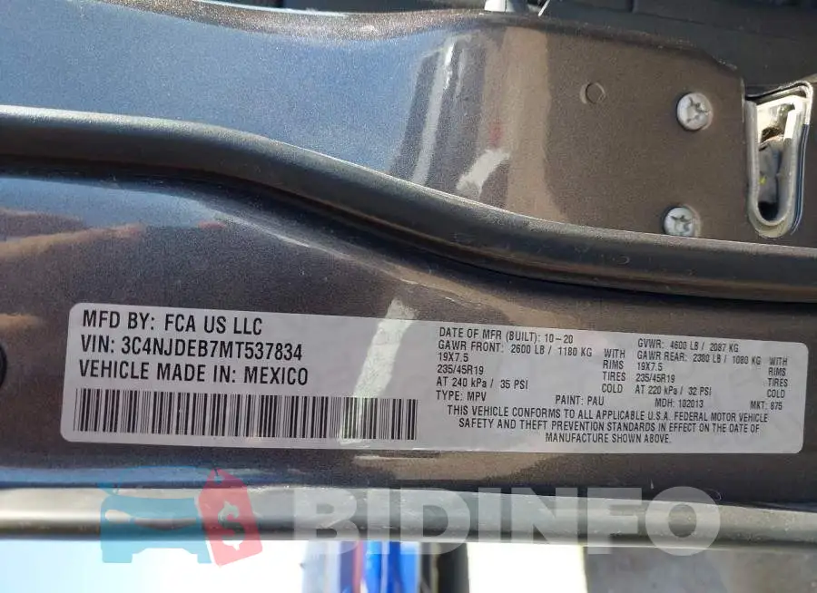 3C4NJDEB7MT537834 Photo# 9