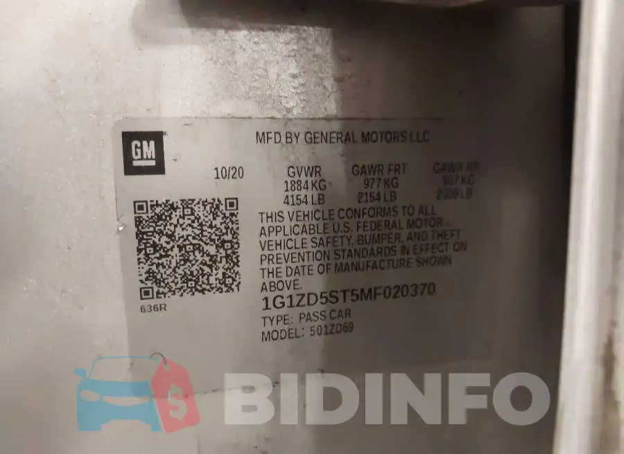 1G1ZD5ST5MF020370 Photo# 9