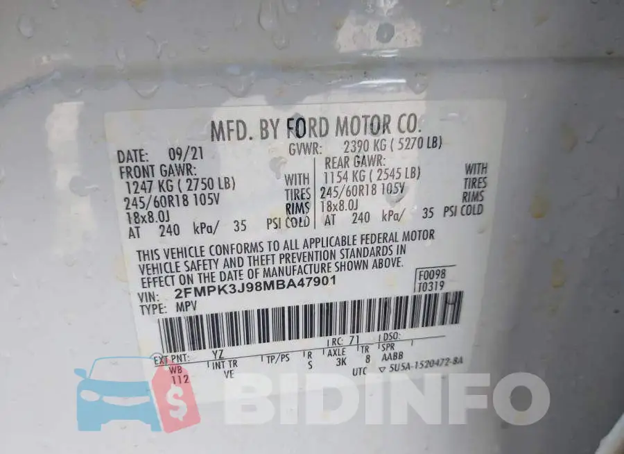 2FMPK3J98MBA47901 Photo# 9