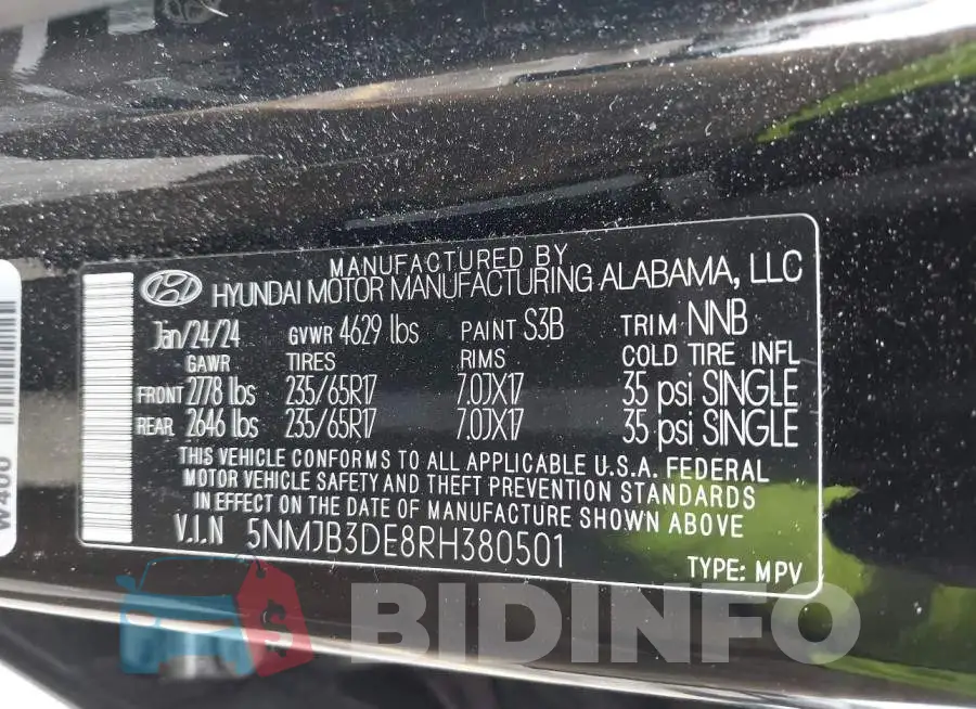 5NMJB3DE8RH380501 Photo# 9