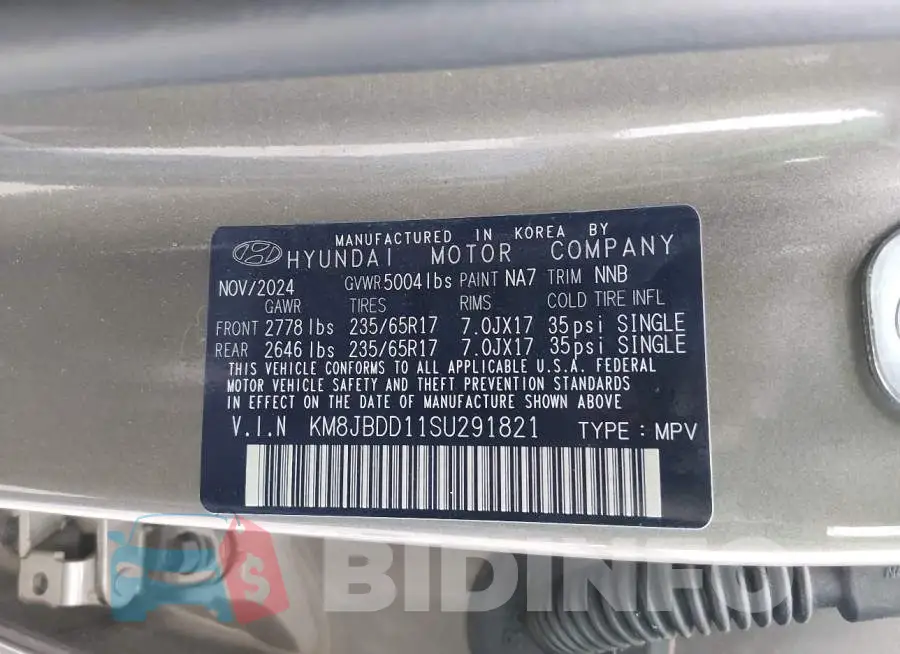 KM8JBDD11SU291821 Photo# 9
