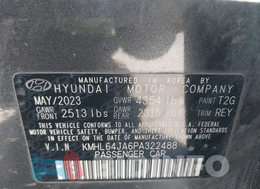KMHL64JA6PA322488 Photo# 9