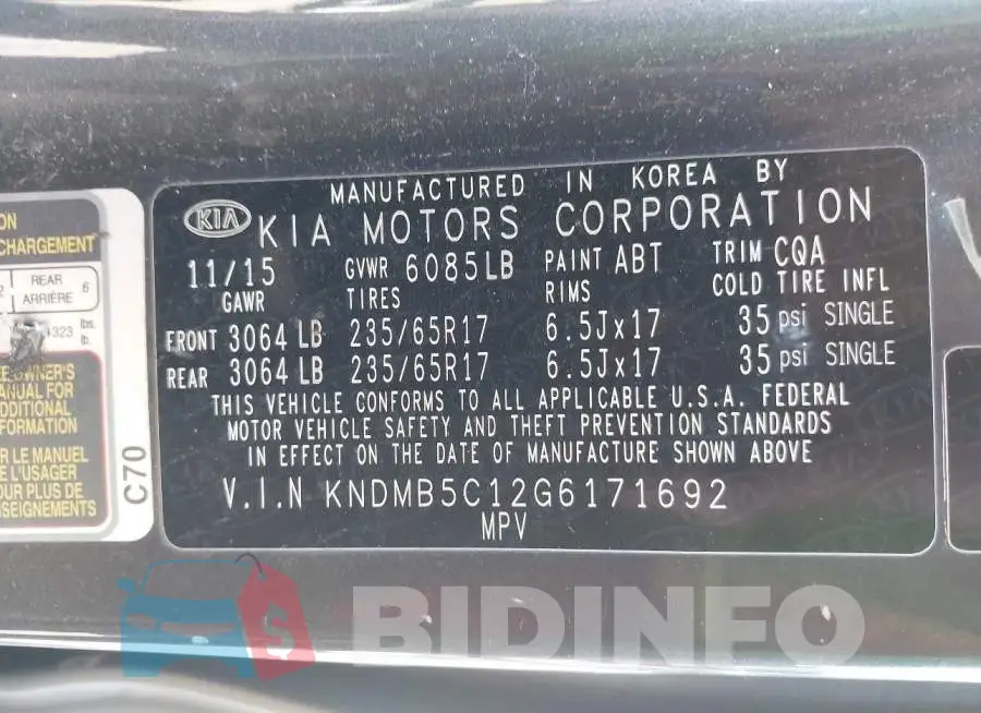 KNDMB5C12G6171692 Photo# 9