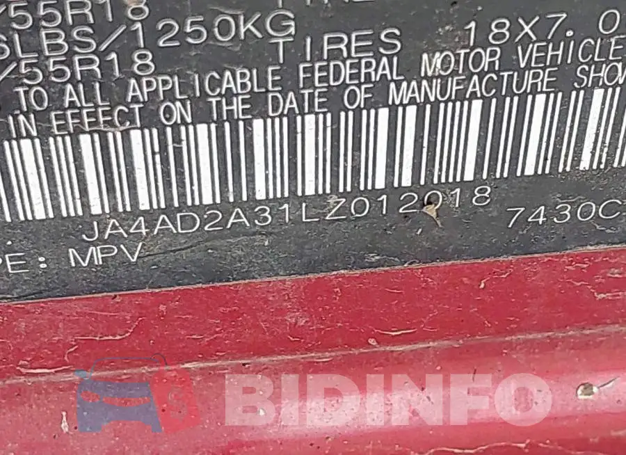 JA4AD2A31LZ012018 Photo# 9