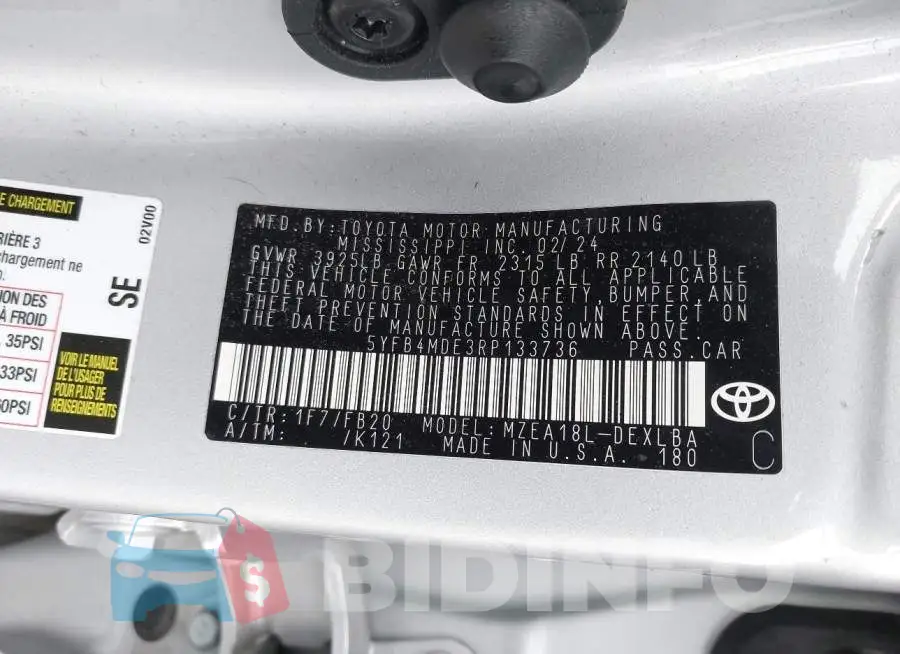 5YFB4MDE3RP133736 Photo# 9
