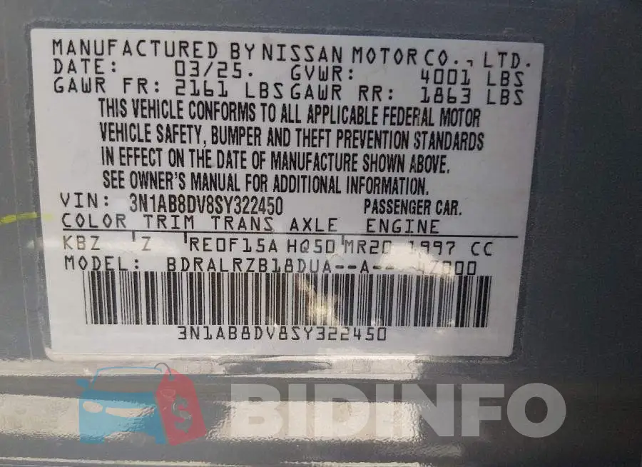 3N1AB8DV8SY322450 Photo# 9