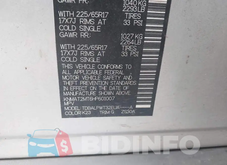 KNMAT2MT6HP601007 Photo# 9