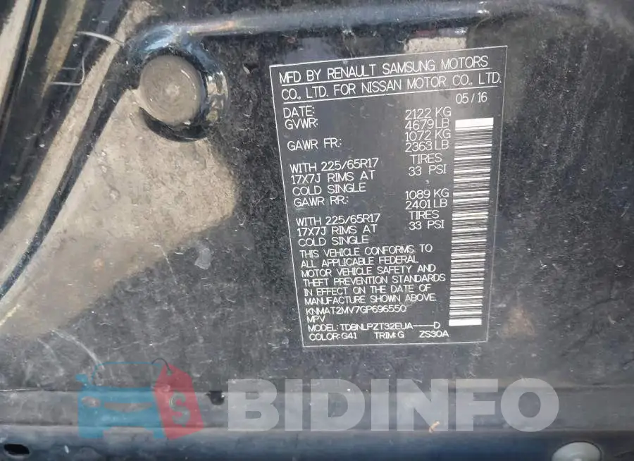KNMAT2MV7GP696550 Photo# 9