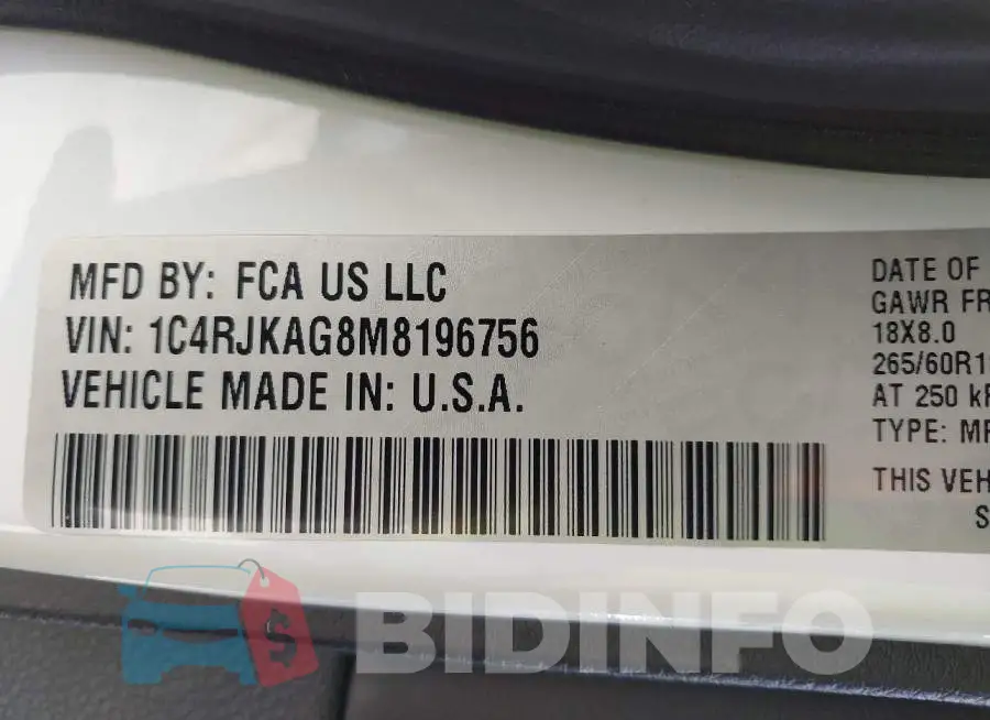1C4RJKAG8M8196756 Photo# 9