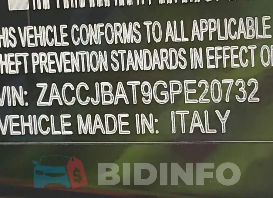 ZACCJBAT9GPE20732 Photo# 9