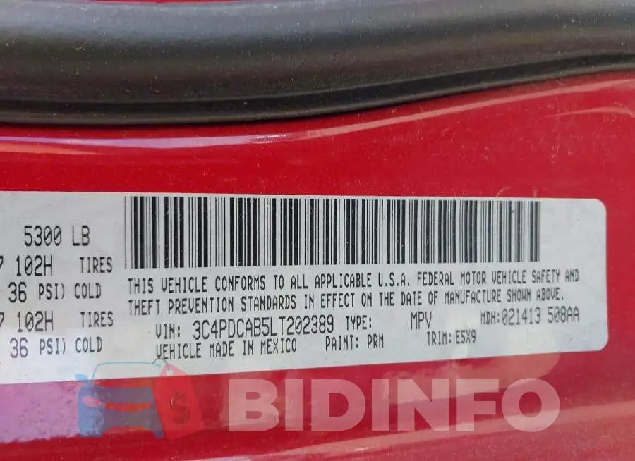 3C4PDCAB5LT202389 Photo# 9