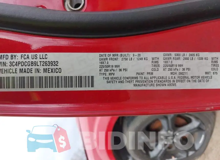 3C4PDCGB9LT263932 Photo# 9