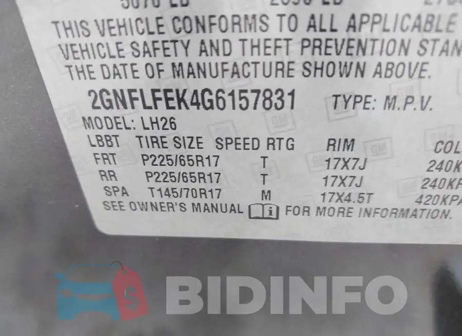 2GNFLFEK4G6157831 Photo# 9