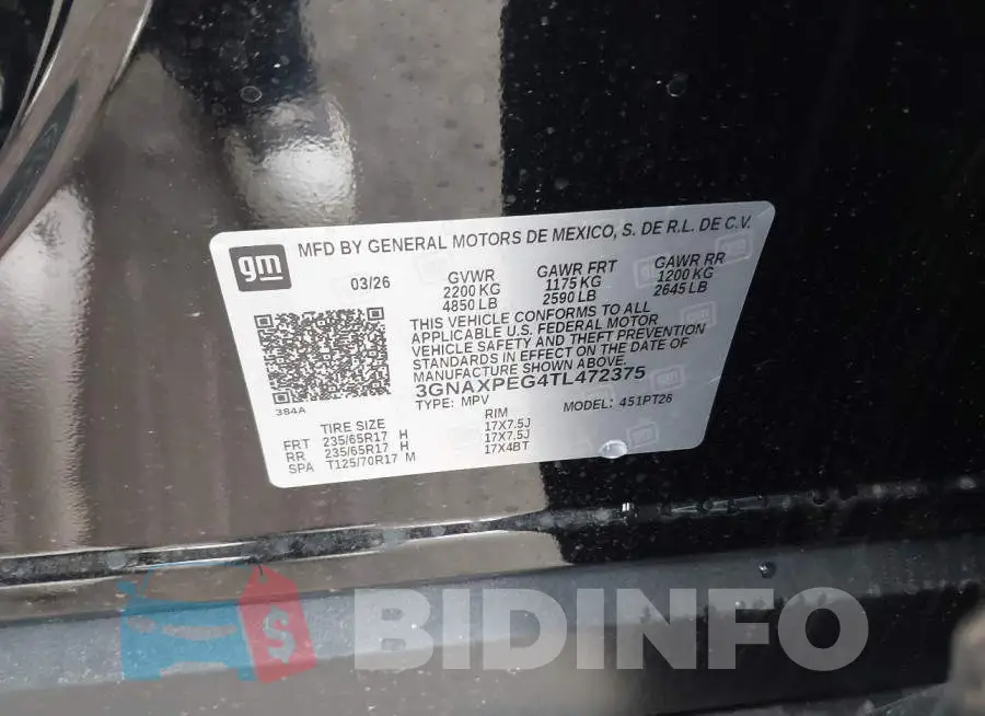 3GNAXPEG4TL472375 Photo# 9