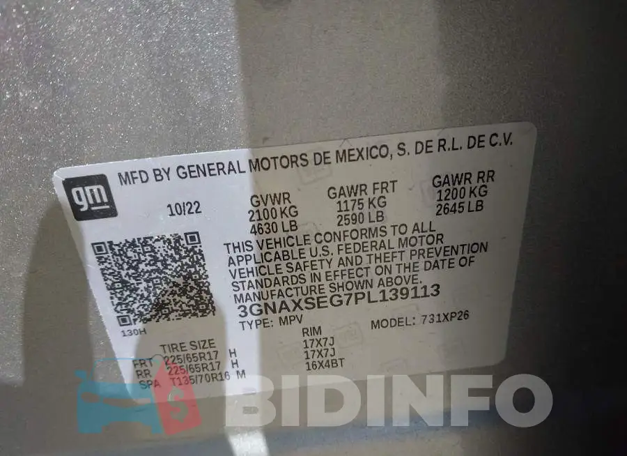 3GNAXSEG7PL139113 Photo# 9