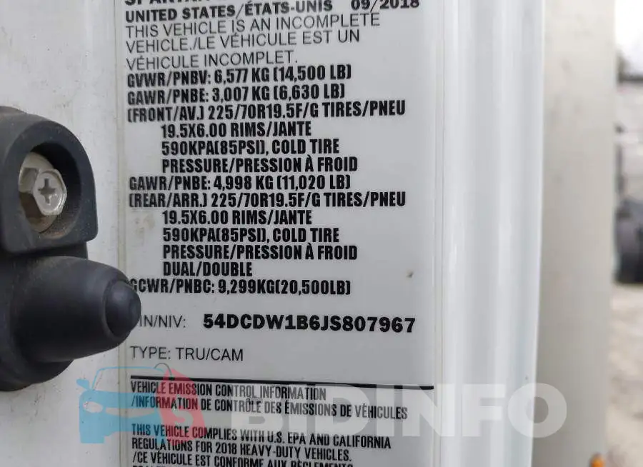 54DCDW1B6JS807967 Photo# 8