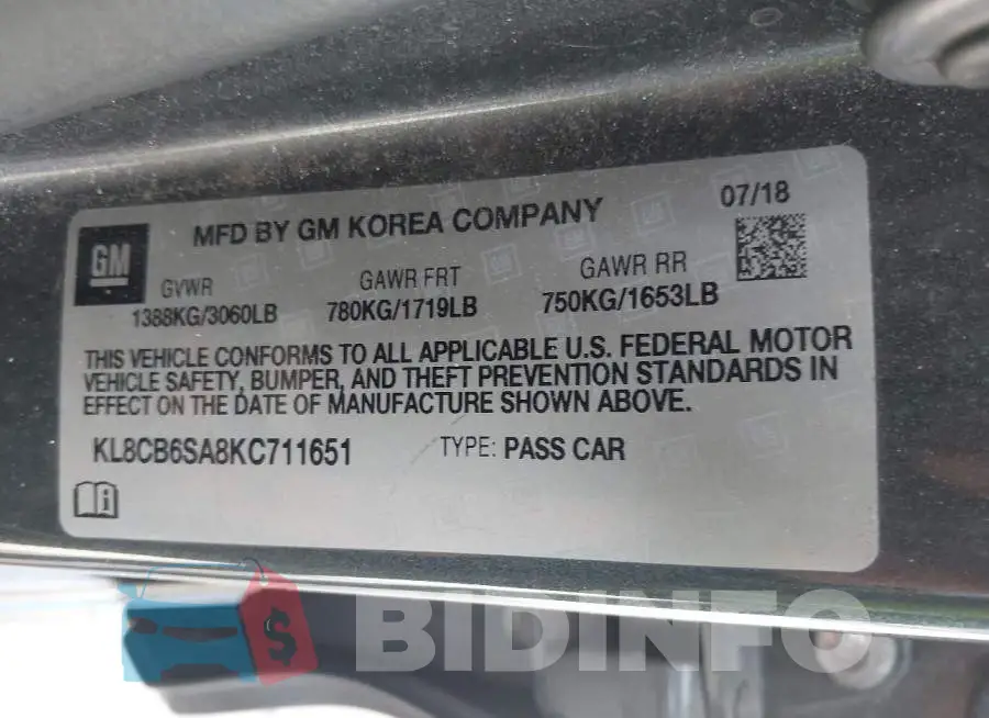 KL8CB6SA8KC711651 Photo# 9
