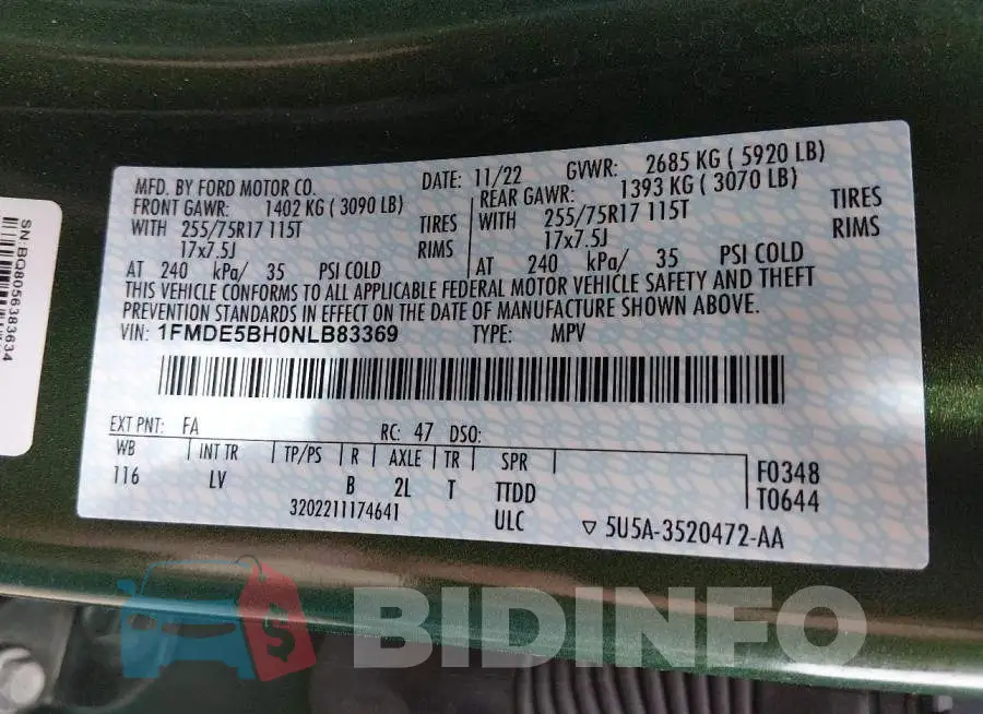 1FMDE5BH0NLB83369 Photo# 9