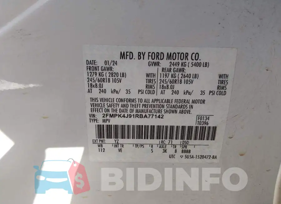 2FMPK4J91RBA77142 Photo# 9