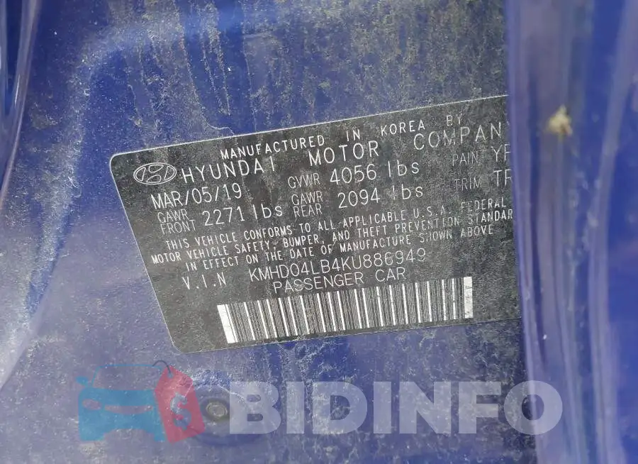 KMHD04LB4KU886949 Photo# 9