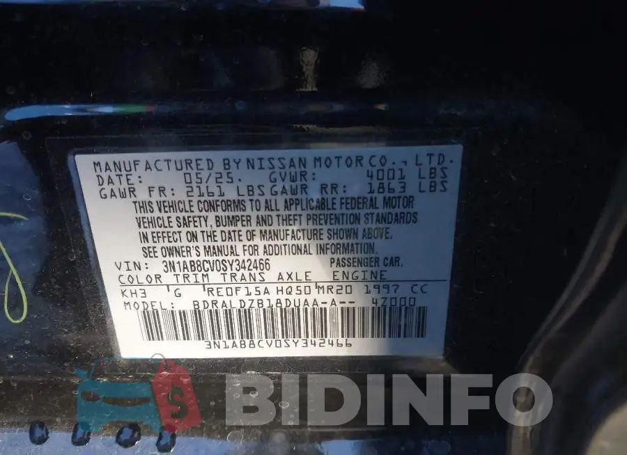 3N1AB8CV0SY342466 Photo# 9