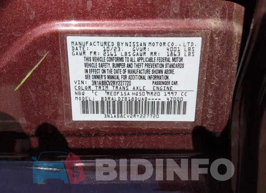 3N1AB8CV2RY227720 Photo# 9