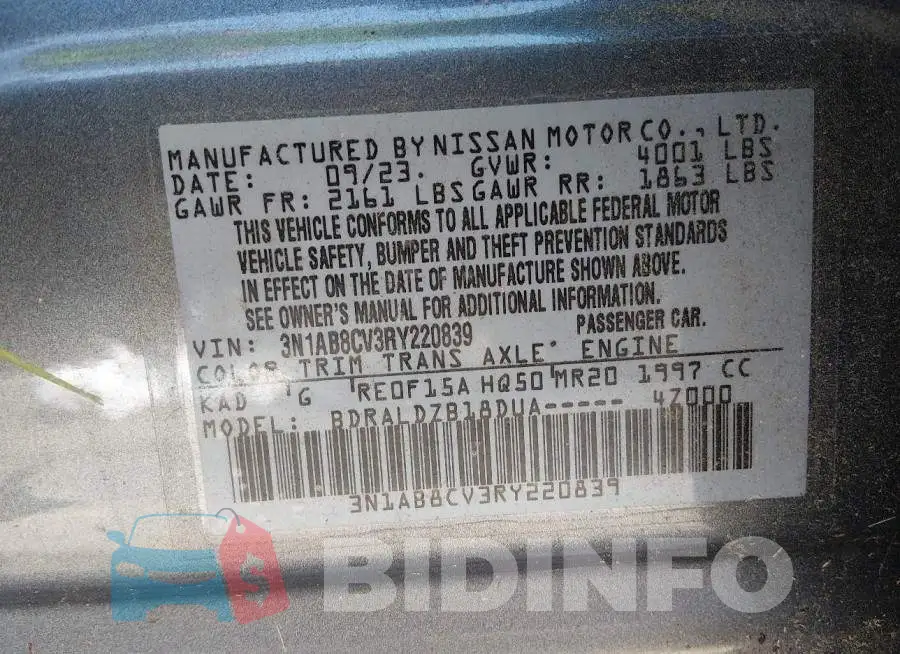 3N1AB8CV3RY220839 Photo# 9