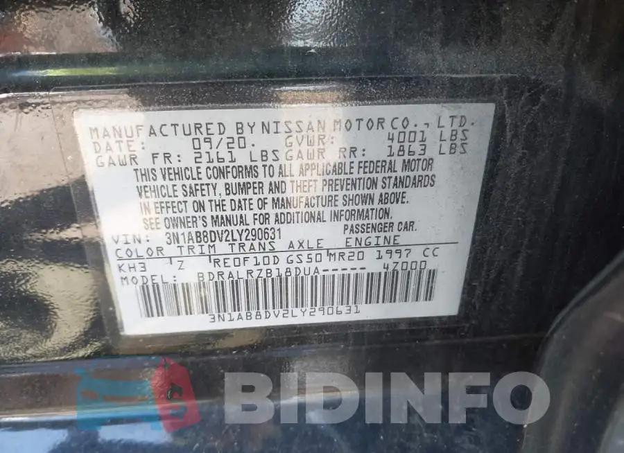 3N1AB8DV2LY290631 Photo# 9