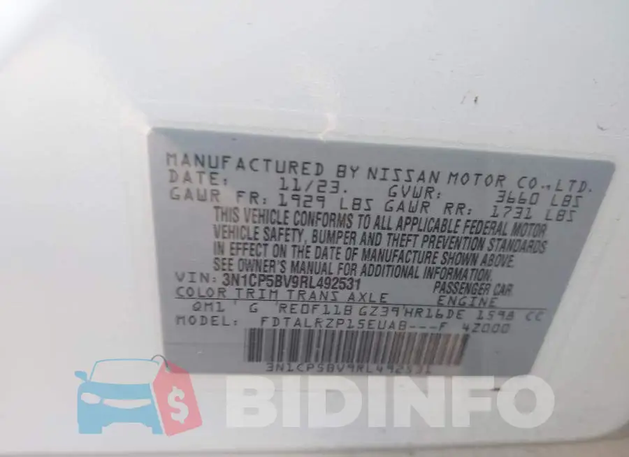 3N1CP5BV9RL492531 Photo# 9