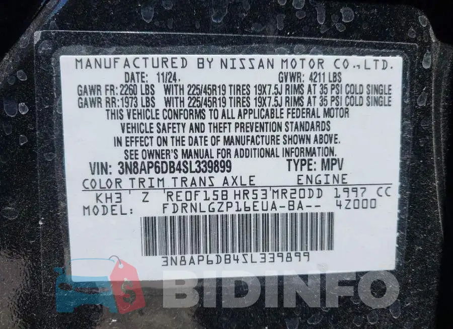 3N8AP6DB4SL339899 Photo# 9