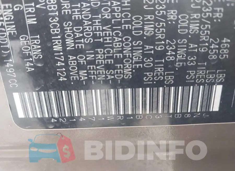 JN8BT3CB1RW174124 Photo# 9