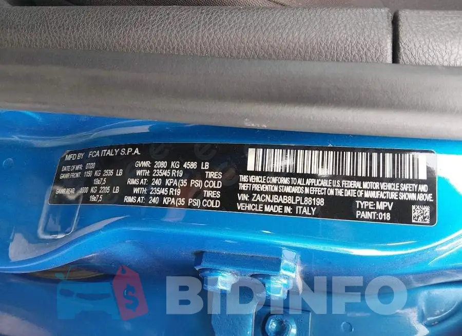 ZACNJBAB8LPL88198 Photo# 9
