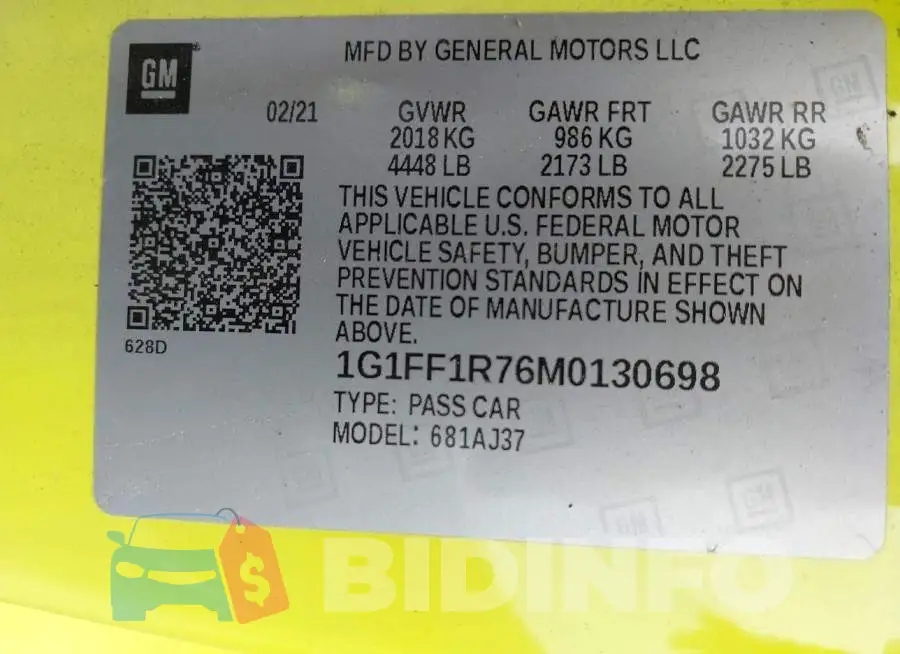 1G1FF1R76M0130698 Photo# 9