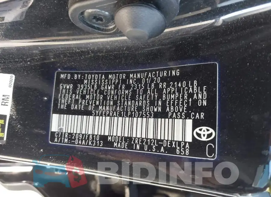 5YFEPRAE1LP107553 Photo# 9