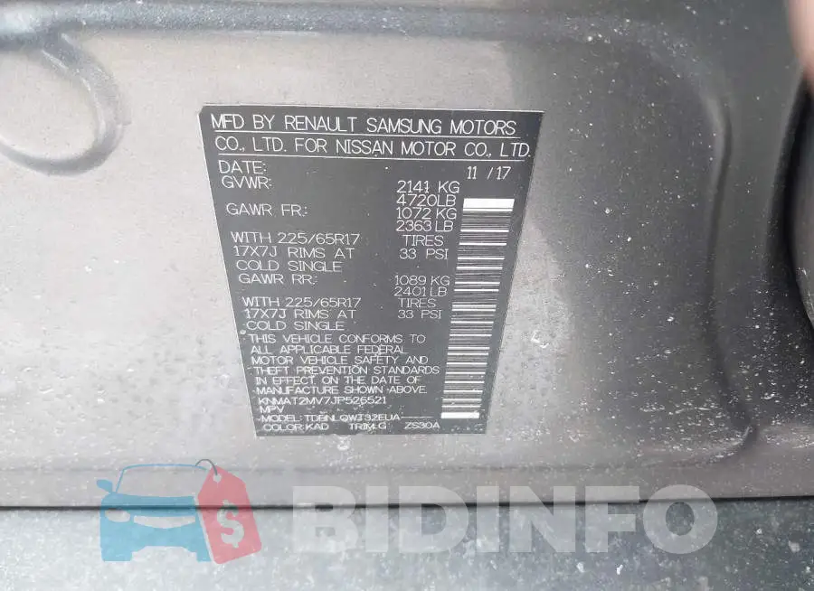 KNMAT2MV7JP526521 Photo# 9